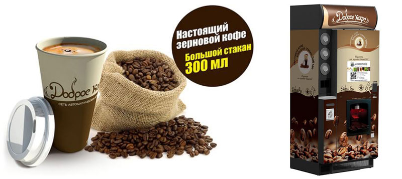 франшиза автоматических кофеен Доброе кафе