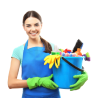 Фотография женщины с принадлежностями для уборки