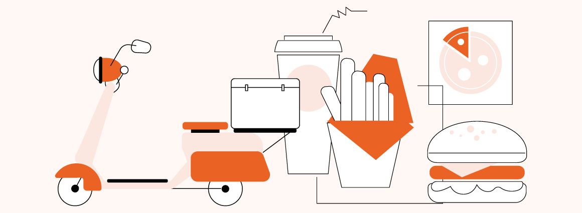 Сколько зарабатывает доставка пиццы и бургеров