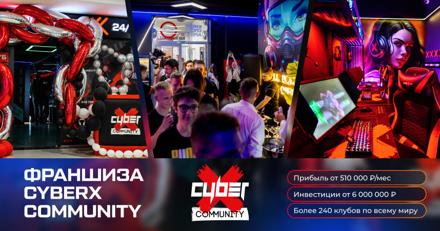 Франшиза CyberX Community — международная сеть киберспортивных центров