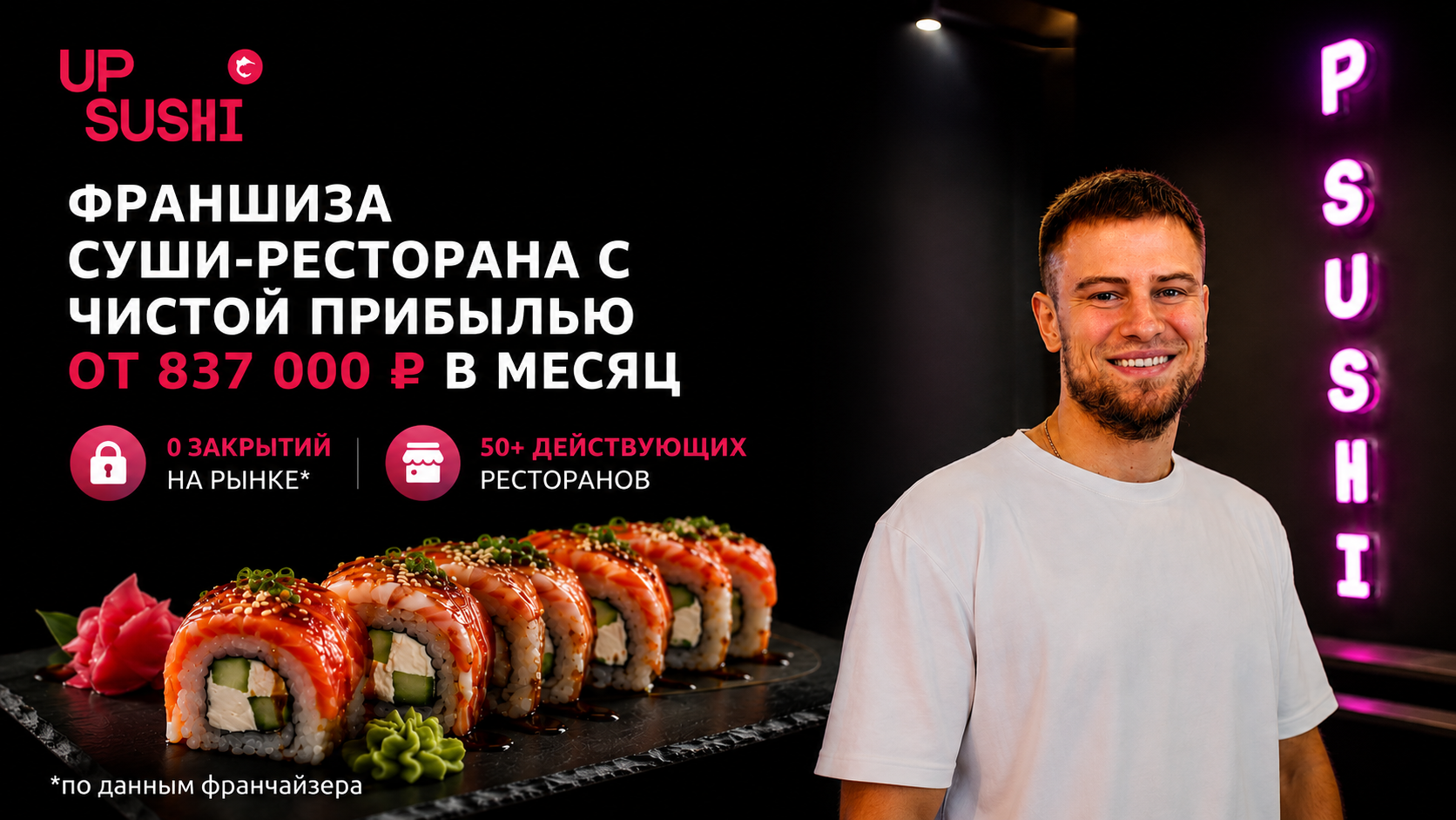 Франшиза UP SUSHI — суши-ресторан с доставкой