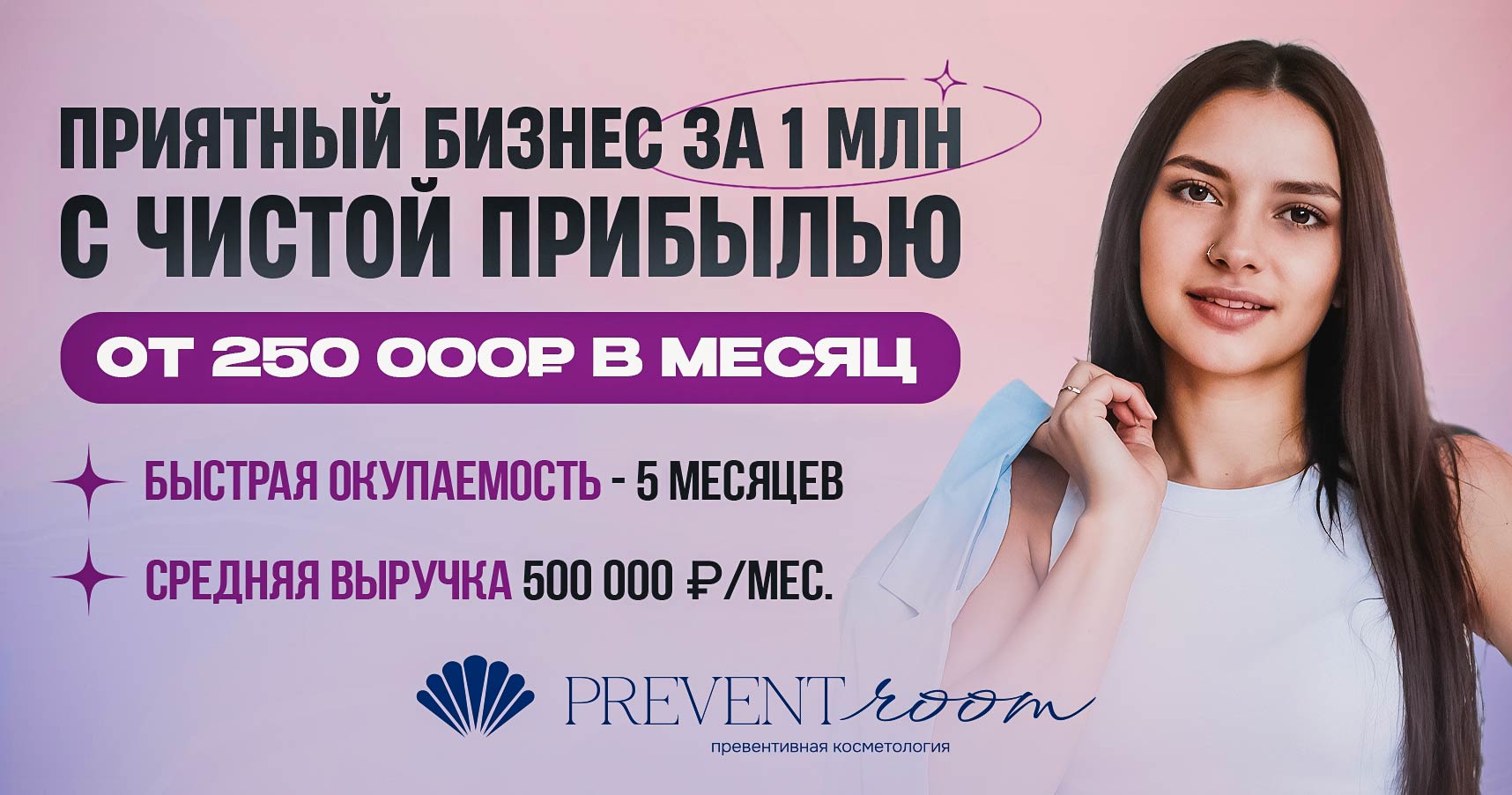 Франшиза студии превентивной косметологии Prevent Room