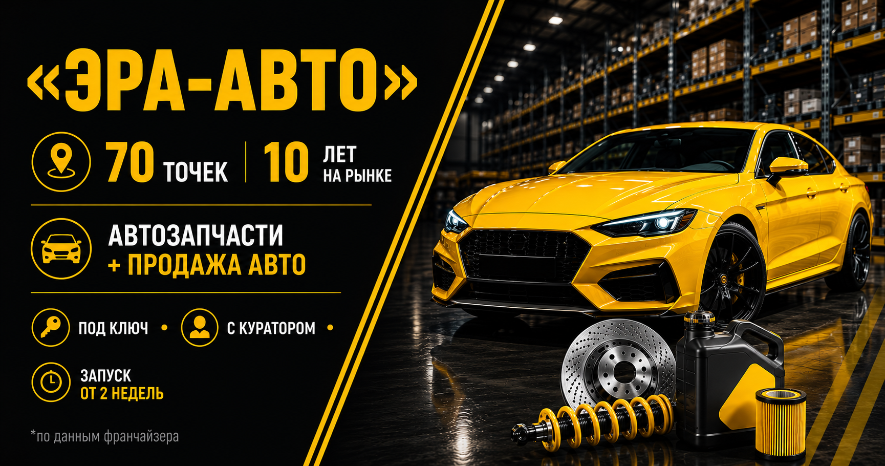 Франшиза «ЭРА-АВТО» — интернет‑магазин автозапчастей и продажа автомобилей