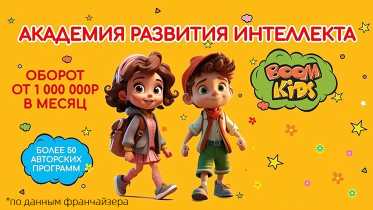 Франшиза BOOM KIDS — академия развития интеллекта для детей