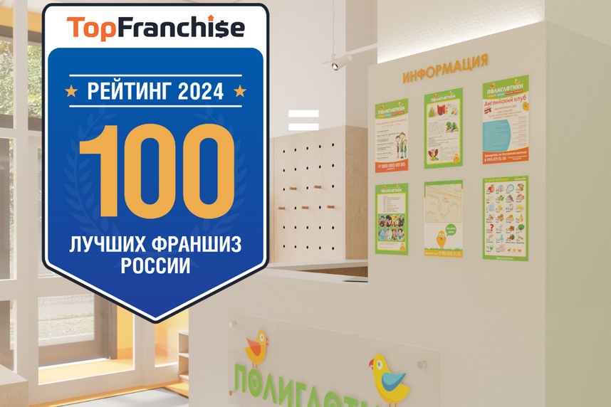 «Полиглотики» включены в ТОП-5 всероссийского рейтинга лучших франшиз TopFranchise 2024
