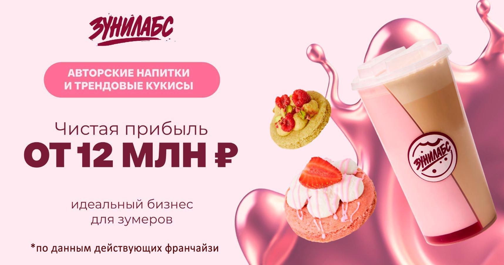 Франшиза «Зунилабс» — трендовые напитки и кукисы для зумеров - 0