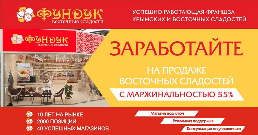 Франшиза магазина восточных сладостей и кофейни «ФУНДУК»
