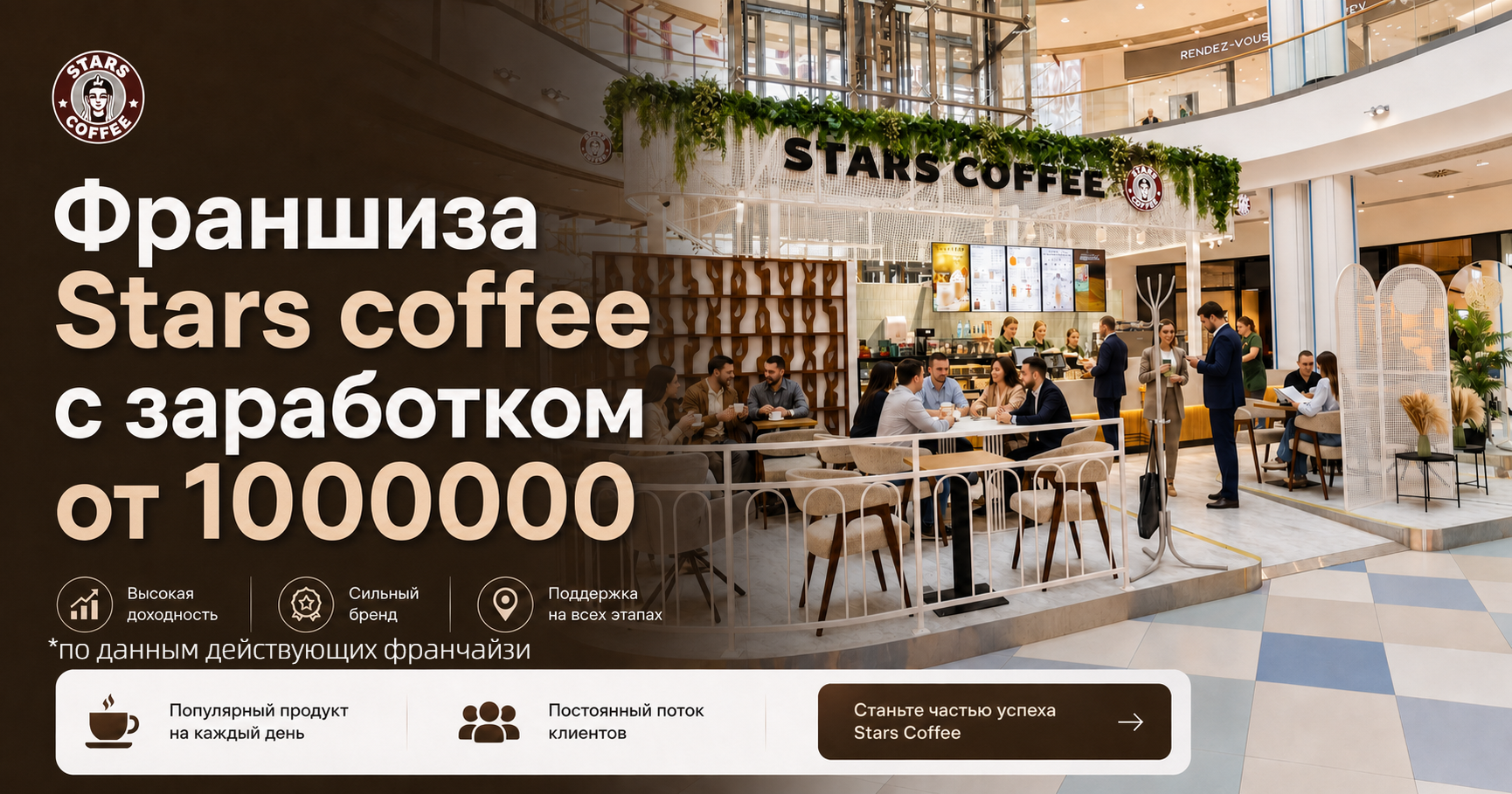 Франшиза STARS COFFEE — кофейня