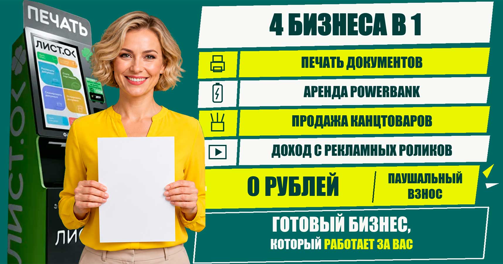 Франшиза «Умный Листок» — автономный копицентр