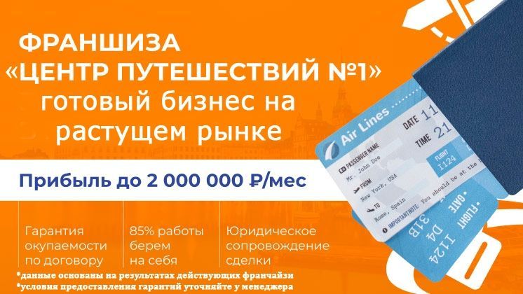 Франшиза Центр путешествий №1