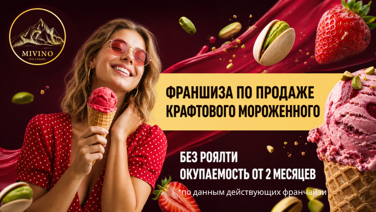 Франшиза MIVINO — винное мороженое