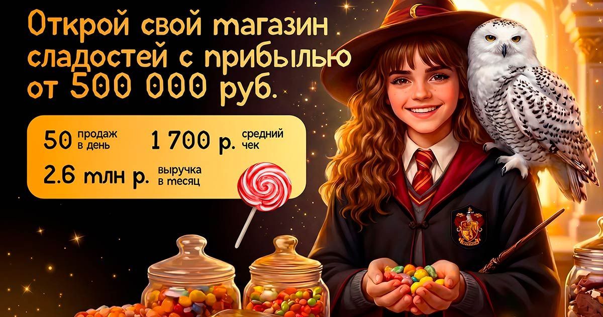 Франшиза «Жуй-Колдуй» — сеть островков и магазинов сладостей