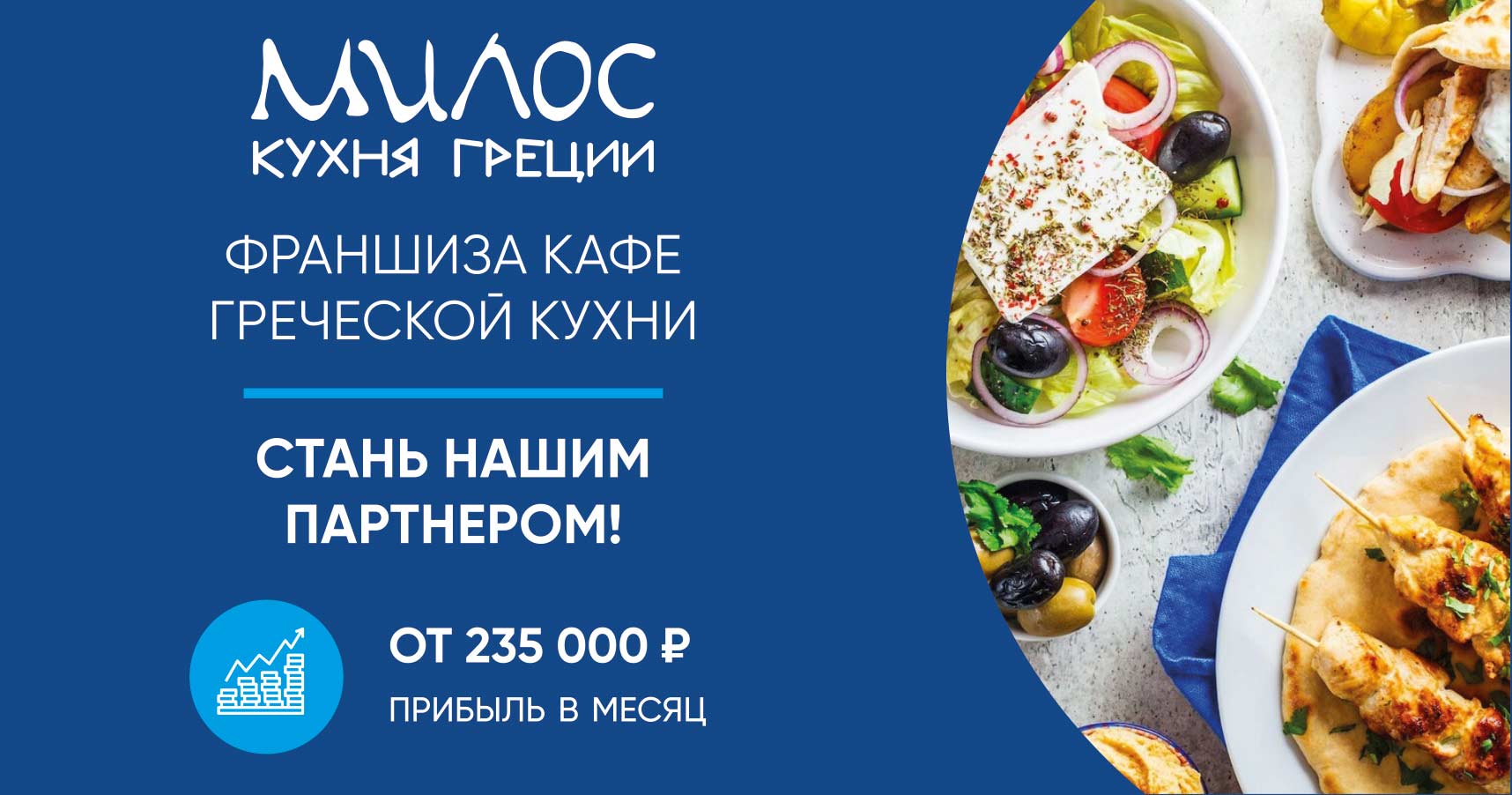 Франшиза корнеров греческой кухни «МИЛОС»