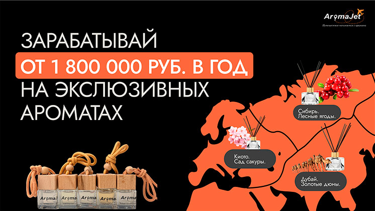 Франшиза аромалавок самообслуживания с эксклюзивными ароматами AromaJet