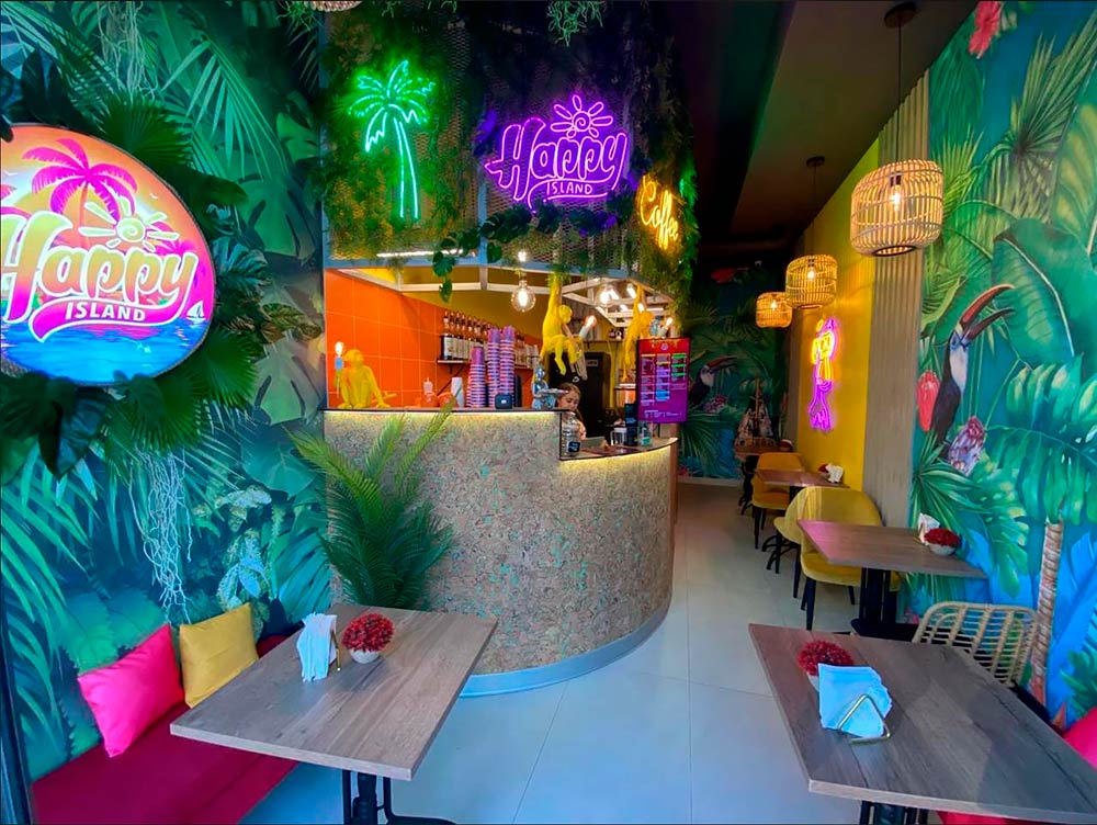 Франшиза кофейни с концепцией бара на острове Happy Island