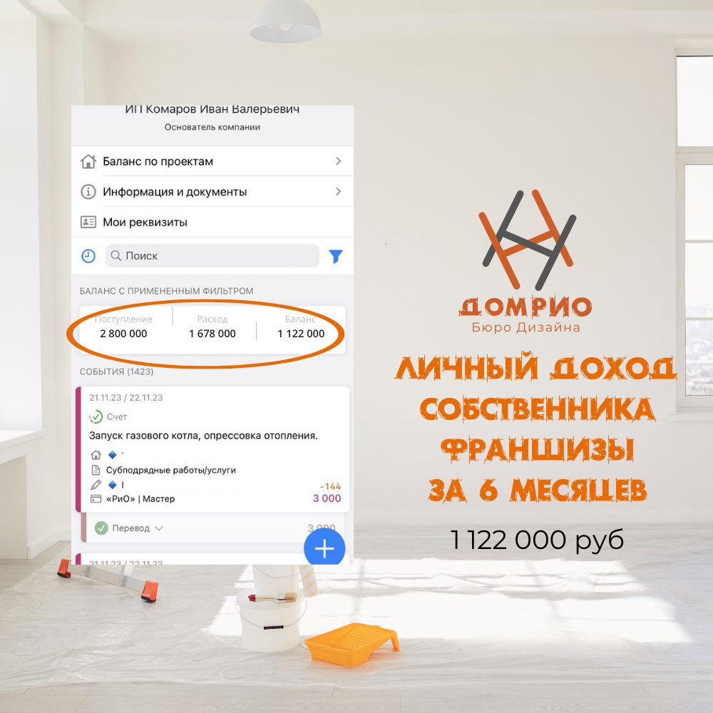 Франшиза «ДОМ РИО» — внутренний ремонт и отделка + бюро дизайна