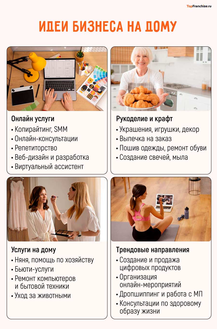 Какой бизнес открыть дома