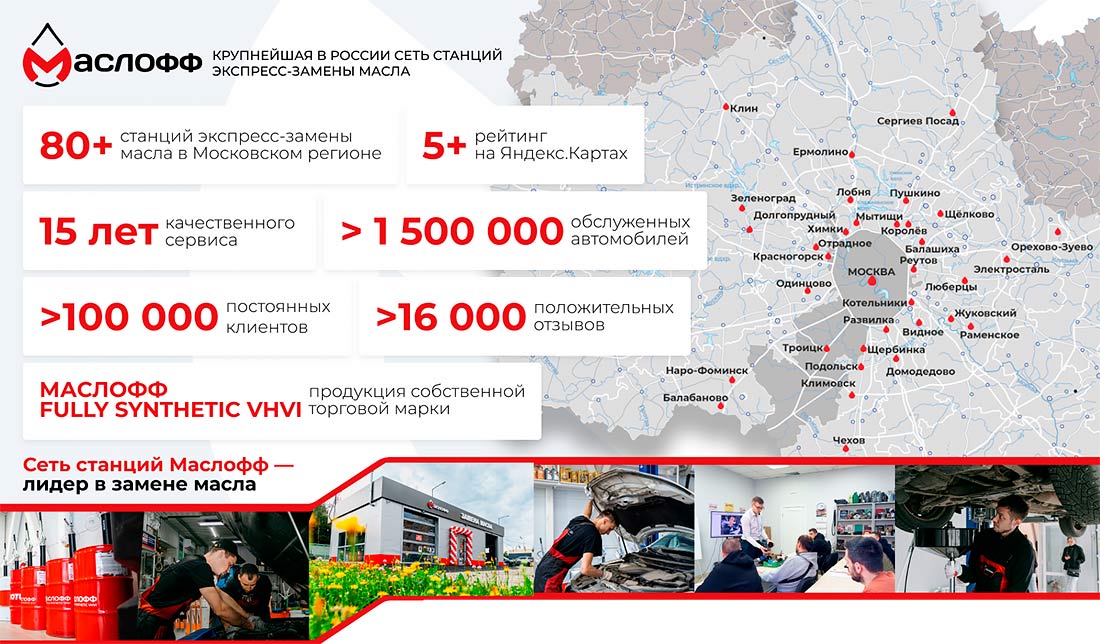 Франшиза пунктов по экспресс-замене автомобильного масла «МАСЛОФФ»