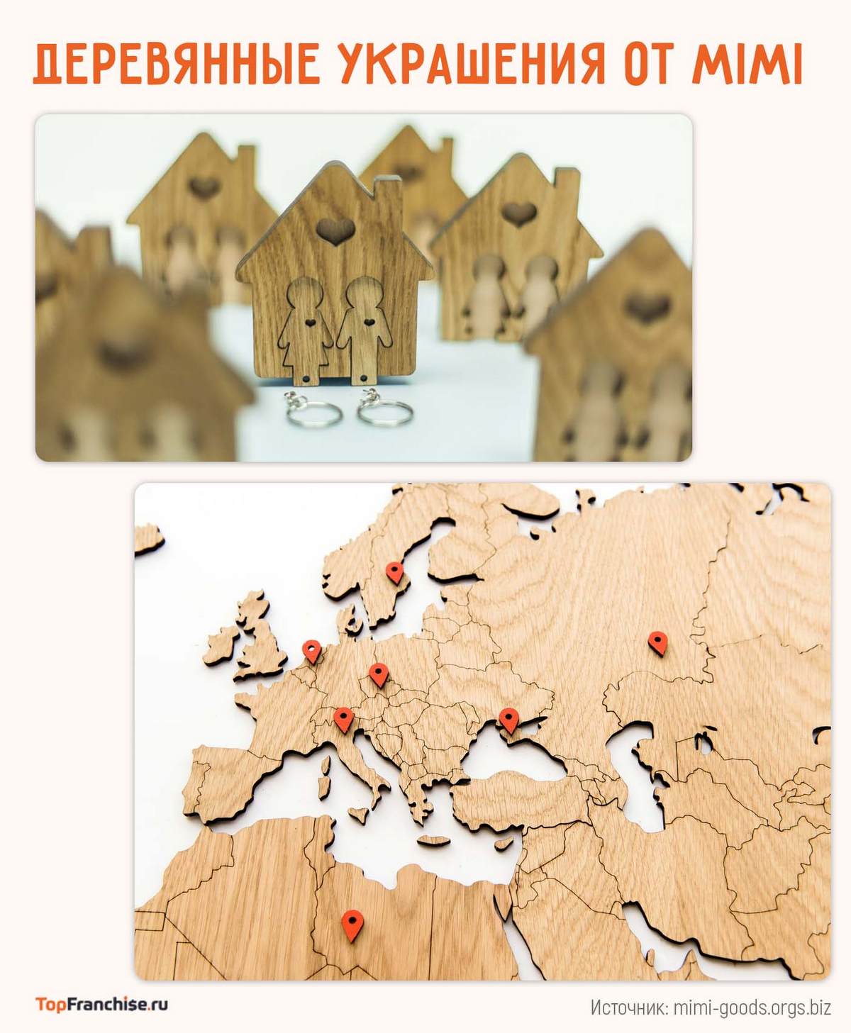 Деревянные украшения на стены