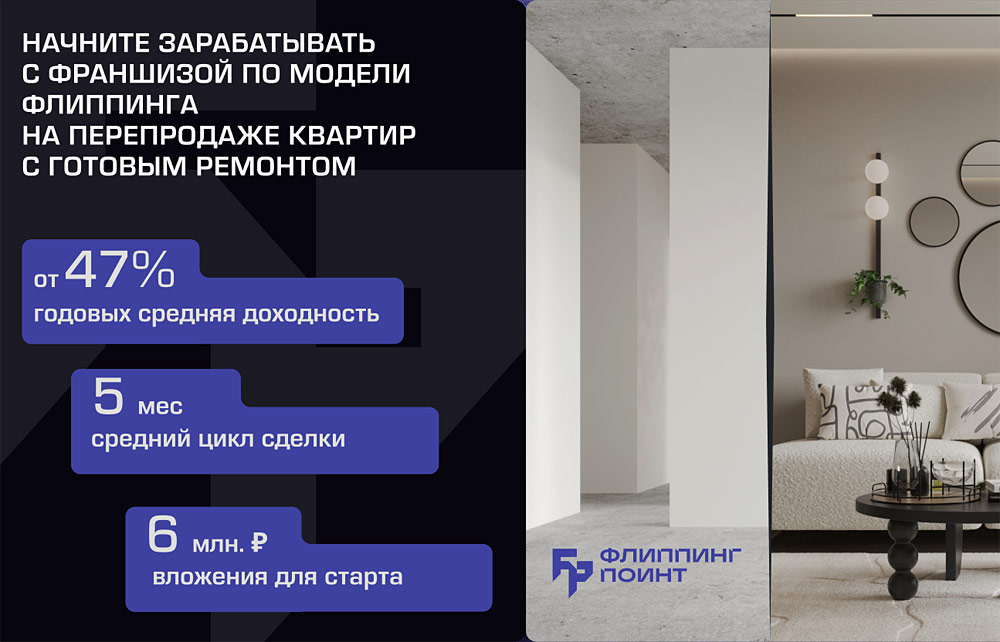 Франшиза в сфере недвижимости «Флиппинг Поинт»