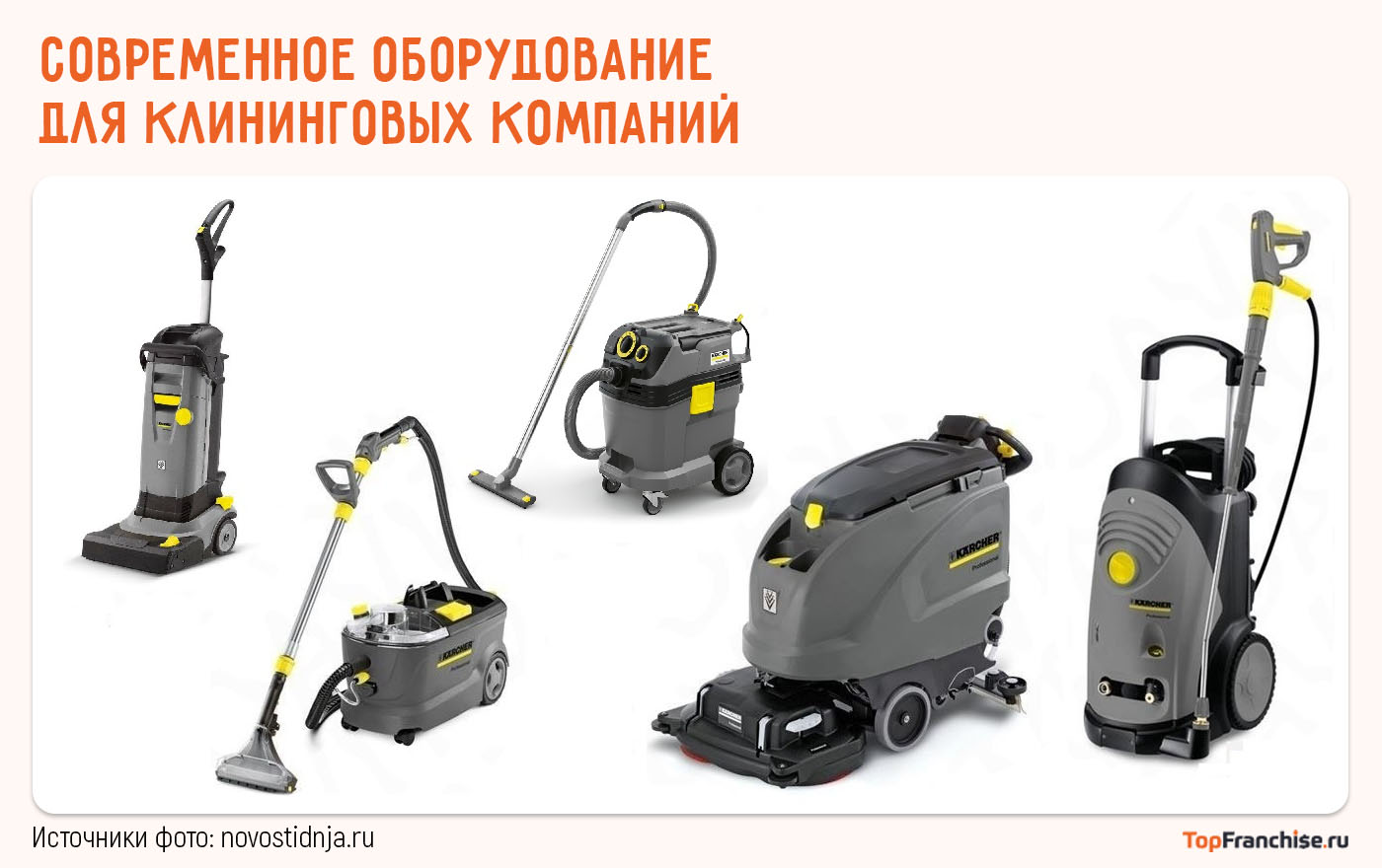 Современное оборудование для клининговых компаний