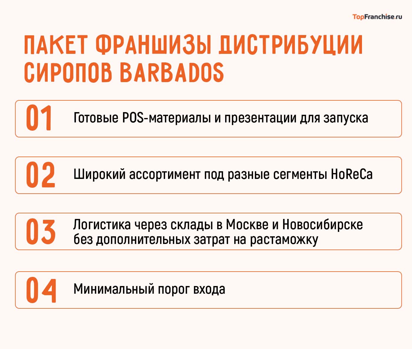 Как устроена франшиза дистрибуции сиропов