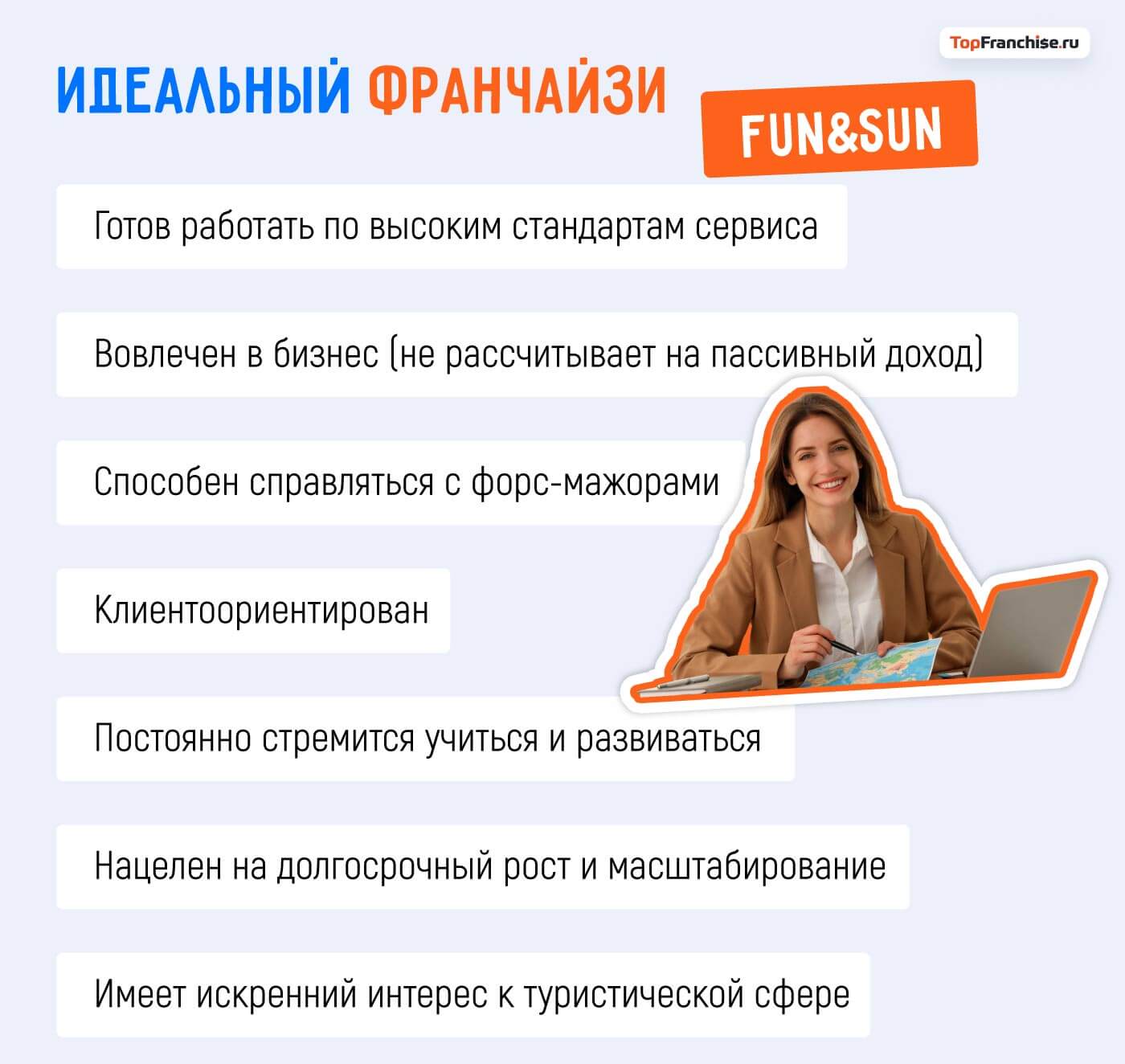 Как открыть турагентство по франшизе: интервью с Анной Малининой о франшизе FUN&SUN