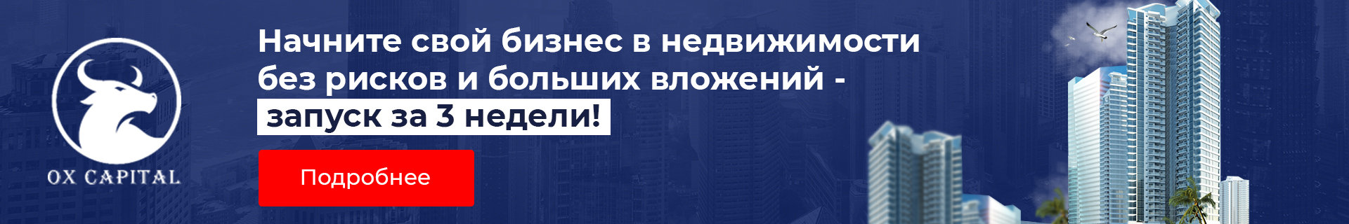 Франшиза международного агентства недвижимости «Ox Capital»