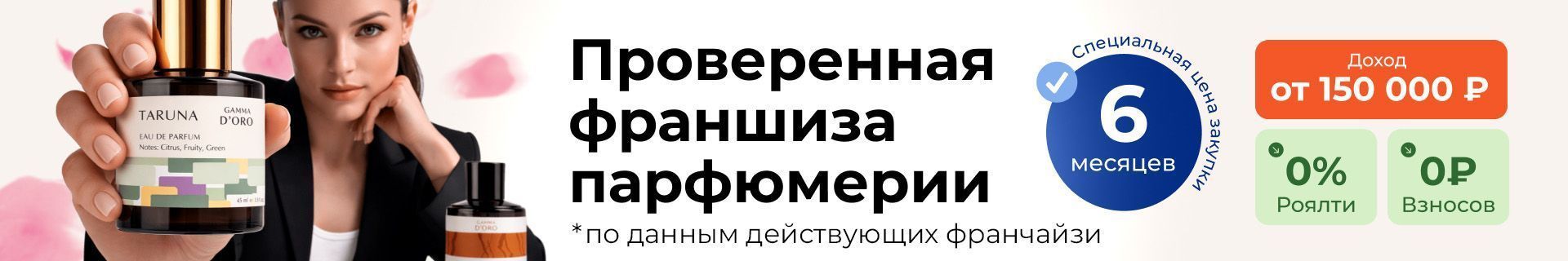 Франшиза магазина парфюмерии Gamma D’ORO